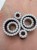 Silver stainless steel ear tunnels with opalescent pearl details