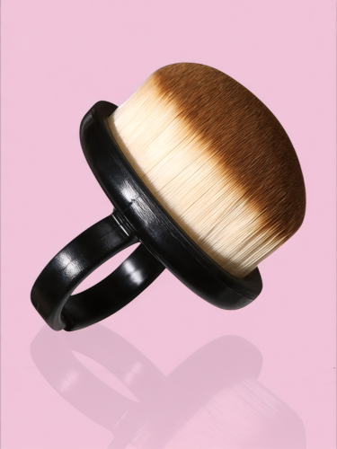 Small jewelry cleaning brush with soft nylon bristles